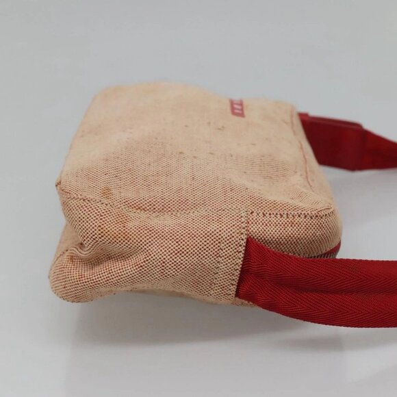 PRADA Sports Shoulder Bag Canvas Beige Red Auth - Picture 3 of 16